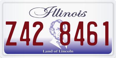 IL license plate Z428461