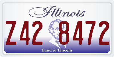 IL license plate Z428472