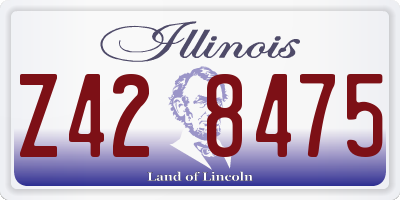 IL license plate Z428475