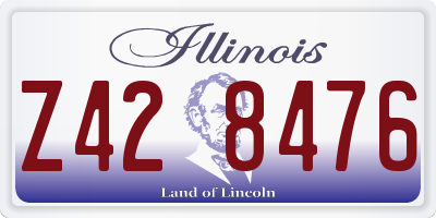 IL license plate Z428476