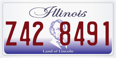 IL license plate Z428491