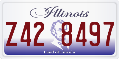 IL license plate Z428497