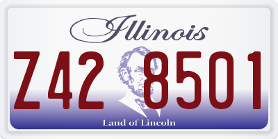 IL license plate Z428501