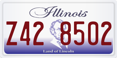 IL license plate Z428502