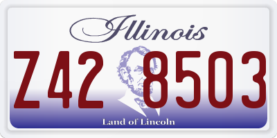 IL license plate Z428503