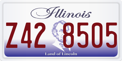 IL license plate Z428505