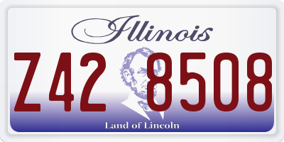 IL license plate Z428508