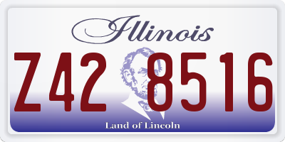 IL license plate Z428516