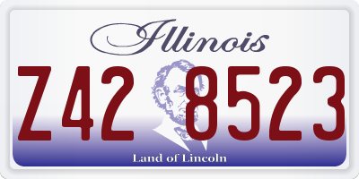 IL license plate Z428523