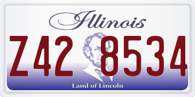 IL license plate Z428534