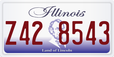 IL license plate Z428543