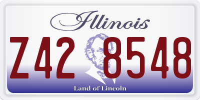 IL license plate Z428548