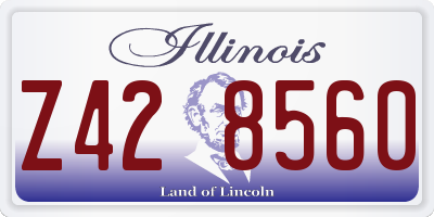 IL license plate Z428560