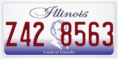 IL license plate Z428563
