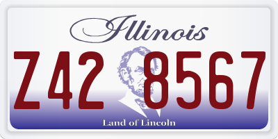 IL license plate Z428567