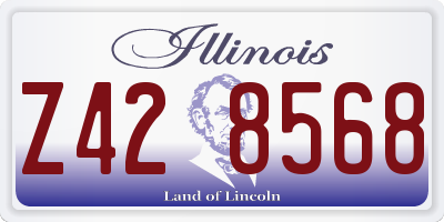 IL license plate Z428568