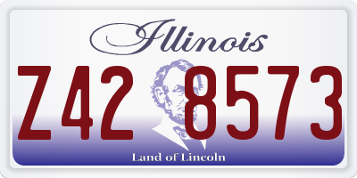 IL license plate Z428573