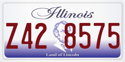 IL license plate Z428575