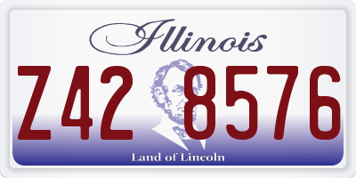 IL license plate Z428576