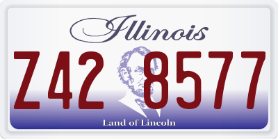 IL license plate Z428577