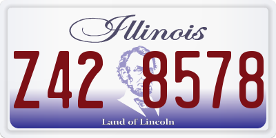 IL license plate Z428578