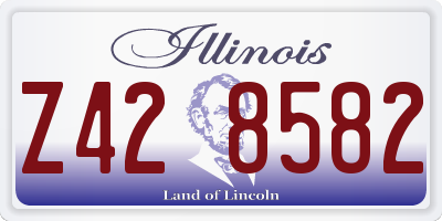 IL license plate Z428582