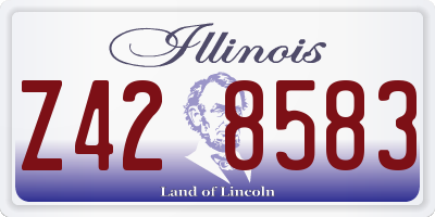 IL license plate Z428583