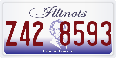 IL license plate Z428593