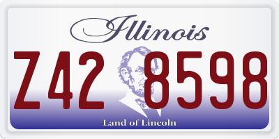 IL license plate Z428598