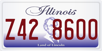 IL license plate Z428600