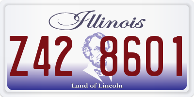 IL license plate Z428601