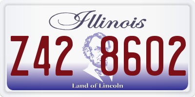 IL license plate Z428602