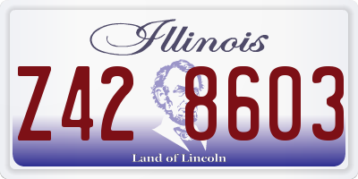 IL license plate Z428603