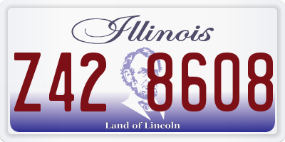 IL license plate Z428608