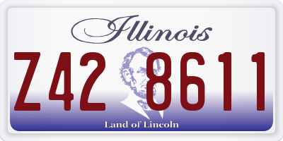 IL license plate Z428611