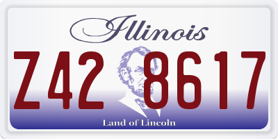 IL license plate Z428617