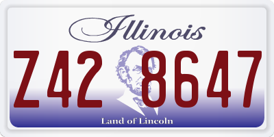 IL license plate Z428647