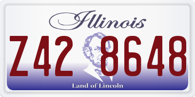IL license plate Z428648