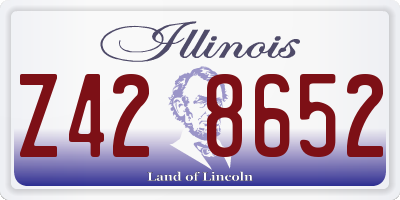 IL license plate Z428652