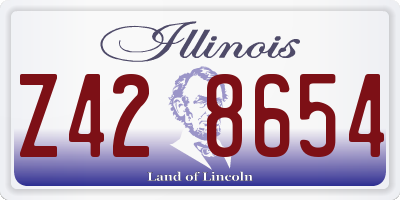 IL license plate Z428654