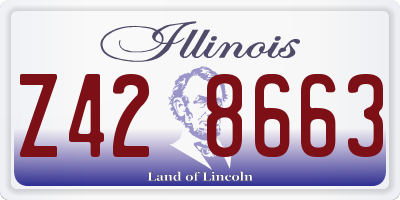 IL license plate Z428663
