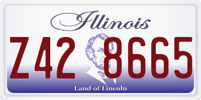 IL license plate Z428665
