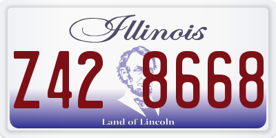 IL license plate Z428668