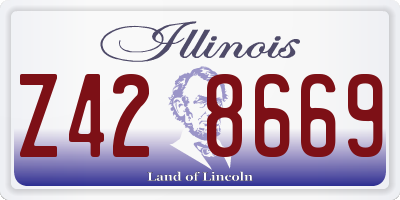 IL license plate Z428669