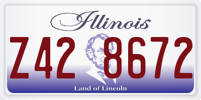 IL license plate Z428672