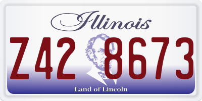 IL license plate Z428673