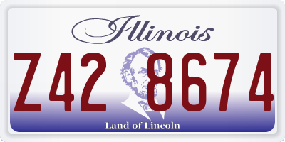 IL license plate Z428674