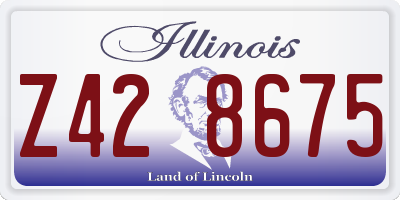IL license plate Z428675