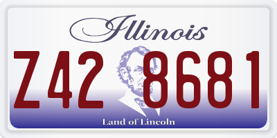 IL license plate Z428681