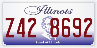 IL license plate Z428692